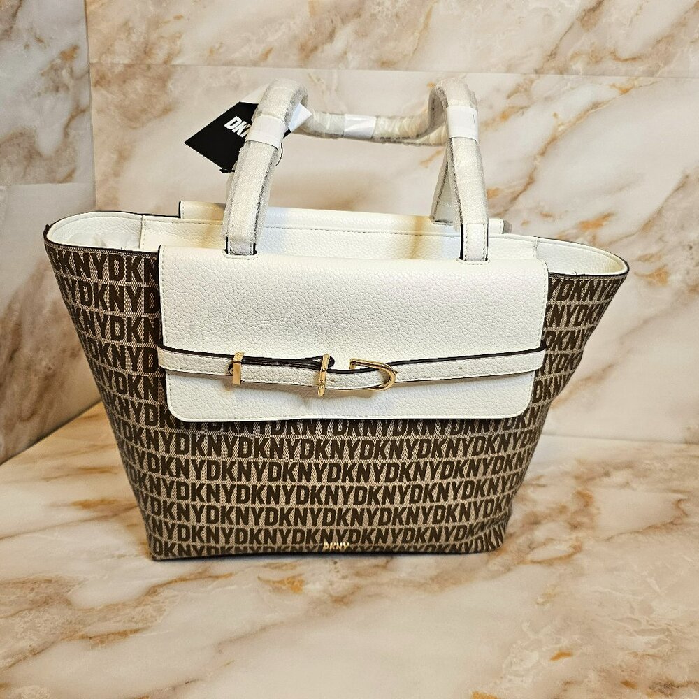 DKNY Penelope Large Monogram Tote, NWT - Picture 1 of 3